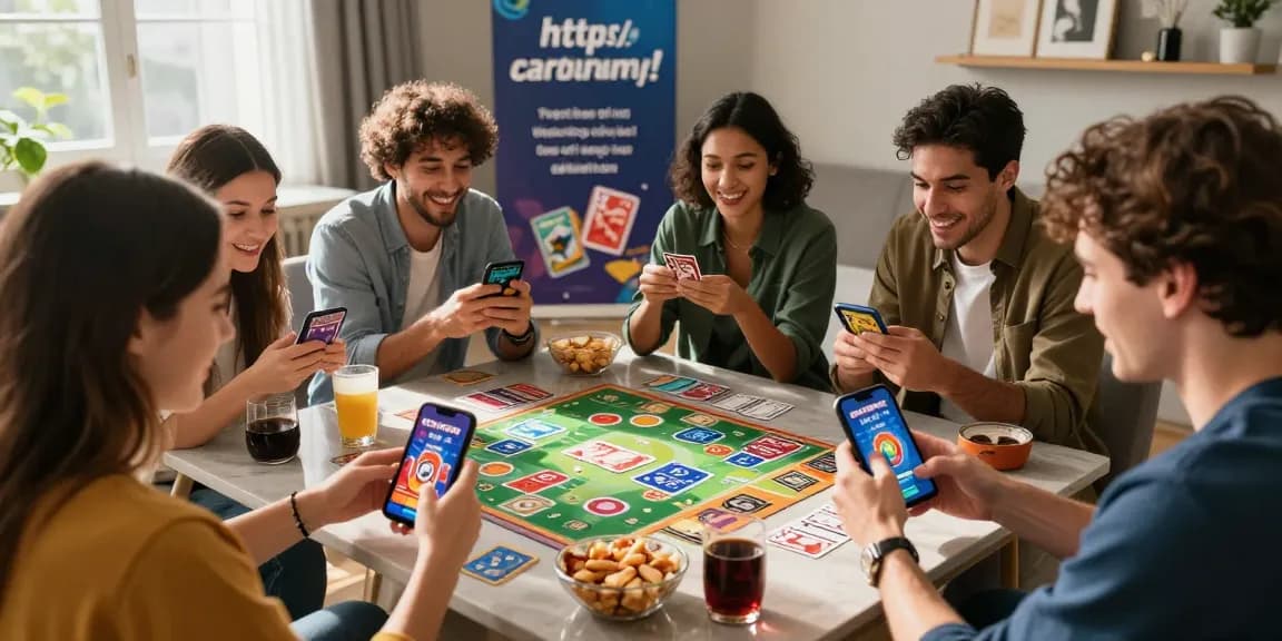 Players enjoying Card Rummy on smartphones, showcasing excitement around games from https://cardrummy.io/ in a vibrant atmosphere.