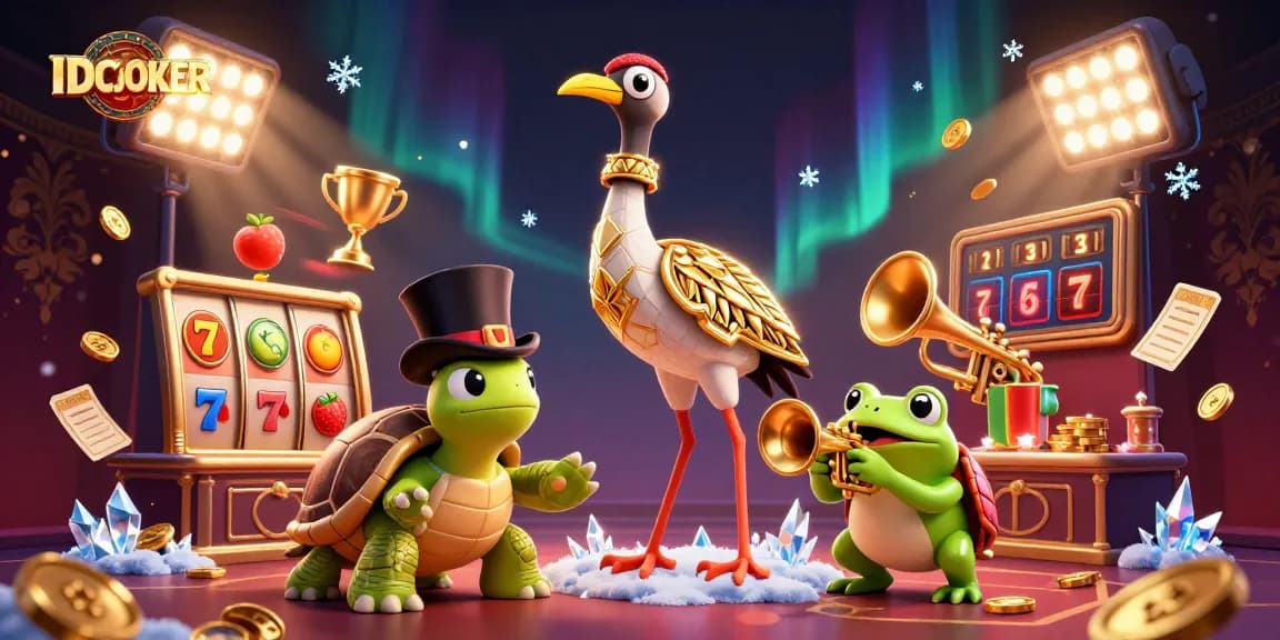 Engage in thrilling slots with IDCJOKER, featuring vibrant game elements and lively characters.