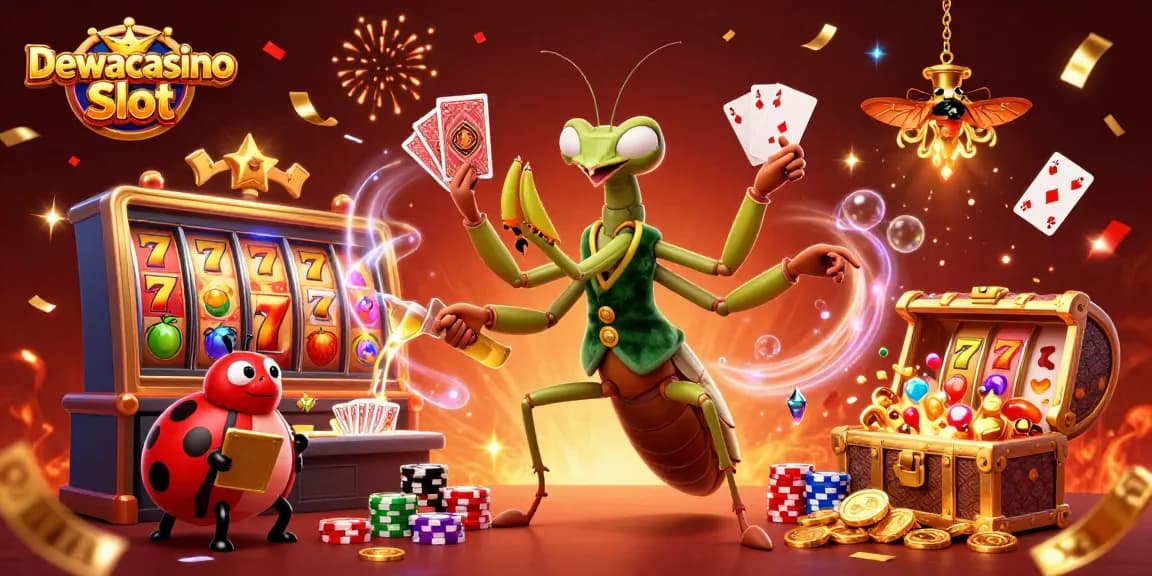 Engaging Dewacasino Slot scene with vibrant characters and casino elements showcasing winning opportunities.