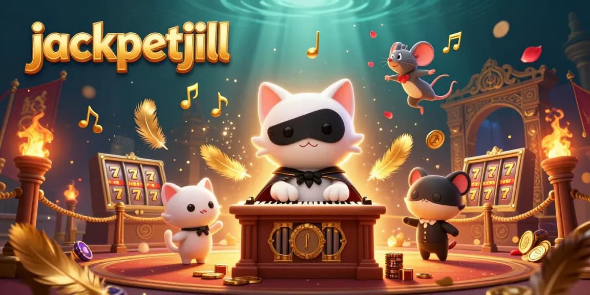 Engage in jackpotjill-themed gaming with a vibrant 3D casino scene filled with action and detail.