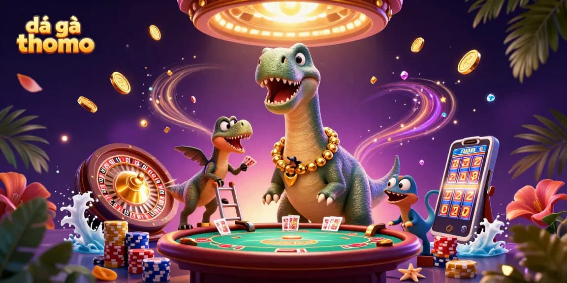 Watch live đá gà thomo action with intense competition in a vibrant casino setting.