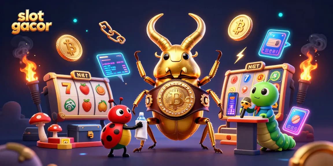 Slot gacor mengundang pemain dengan simbol dan elemen jackpot yang menonjol dalam ilustrasi 3D yang memukau.