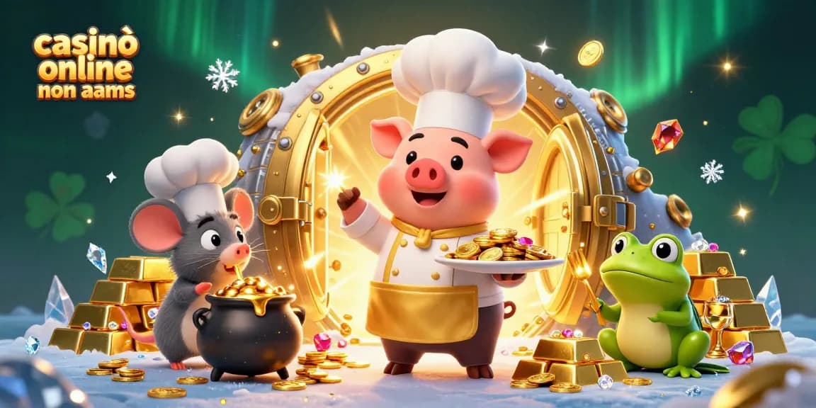 Scopri azioni emozionanti nei casinò online non AAMS con la nostra vivace illustrazione 3D di casinò.