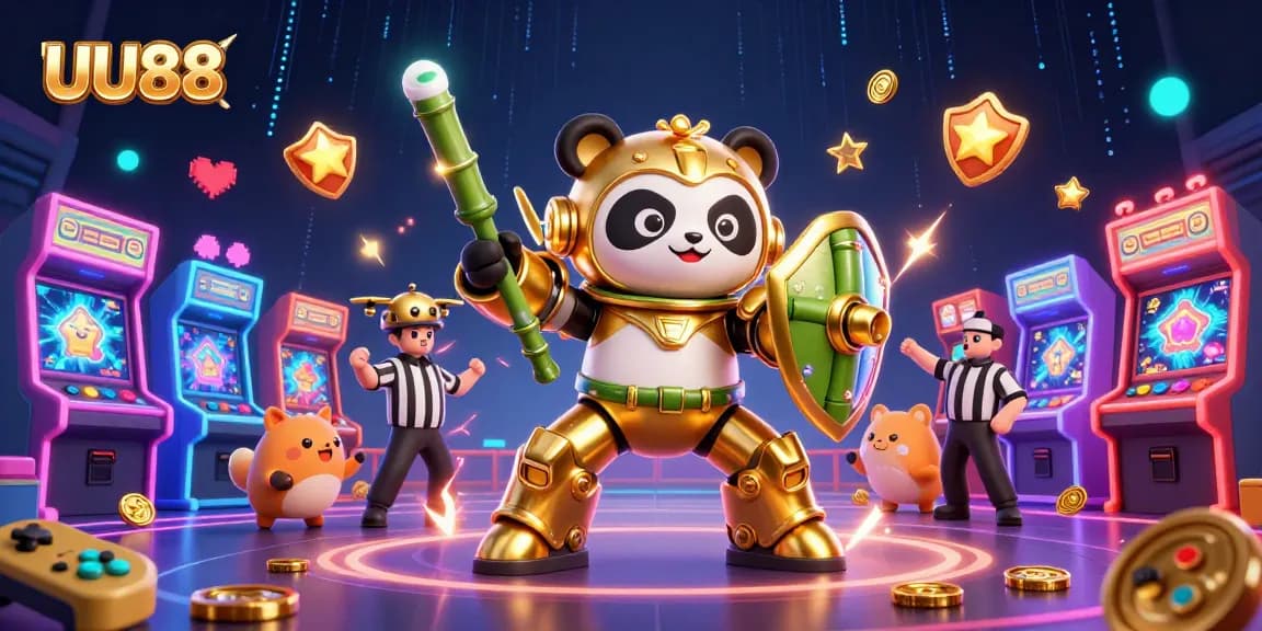 Engage with UU88 in an exciting and vibrant 3D casino game scene battling for high scores.