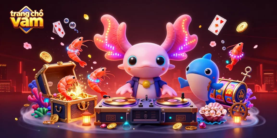 Experience the excitement of gaming at trang chủ vmax with vibrant characters, underwater treasures, and slot reels.