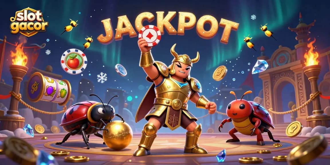 Spin the reels with slot gacor in this vibrant casino scene featuring winning symbols and excitement.