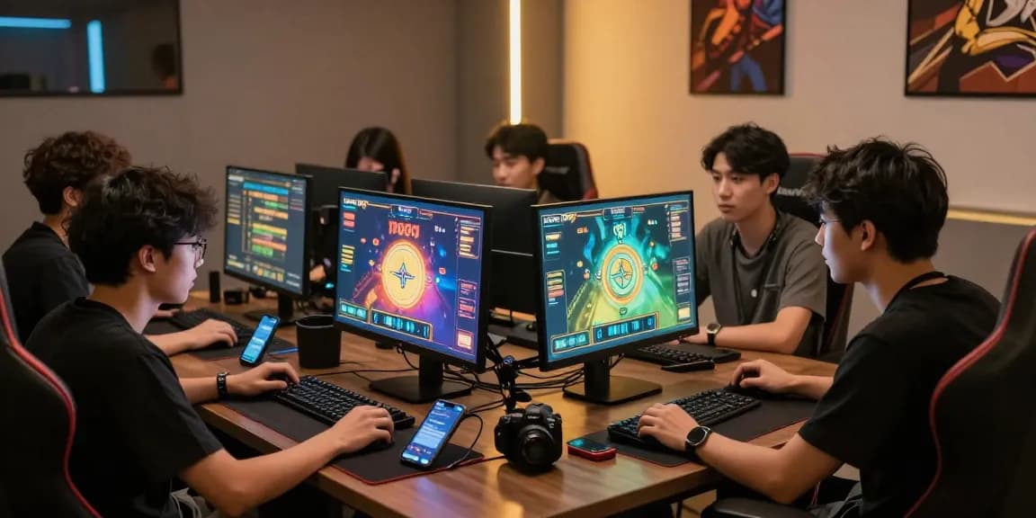 Pengguna dewatogel menikmati permainan togel online dengan antusias, terang dalam suasana modern.