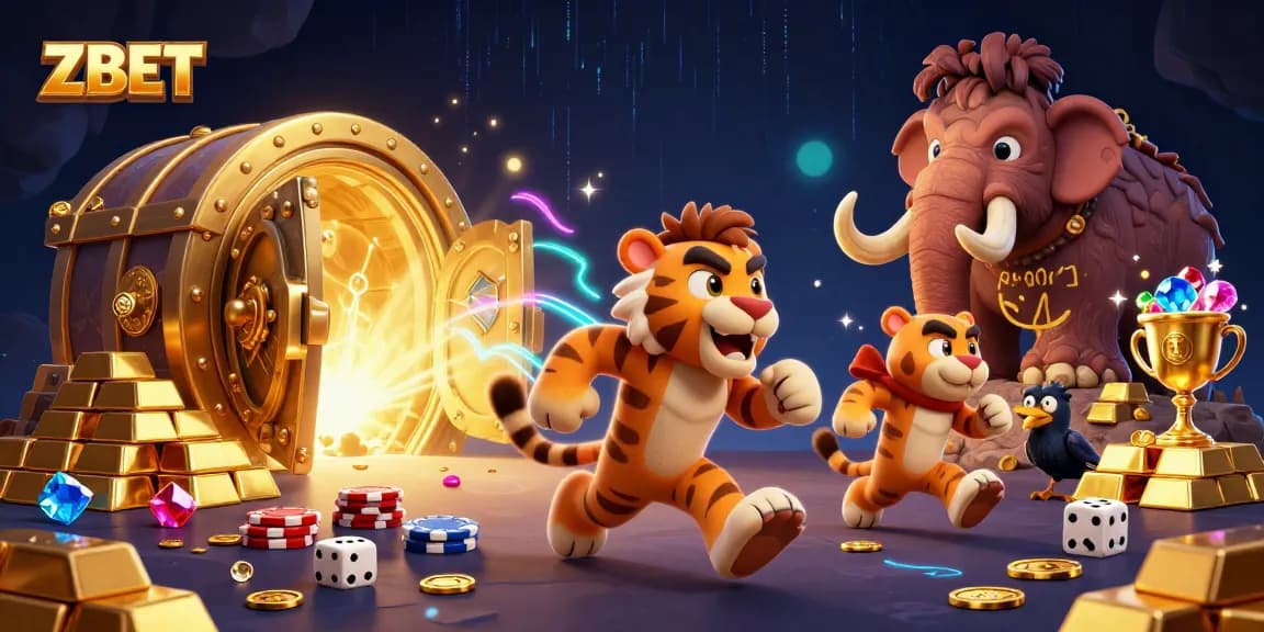 ZBET offers prehistoric-themed casino excitement featuring a caveman, sabertooth tiger, and clever crow.