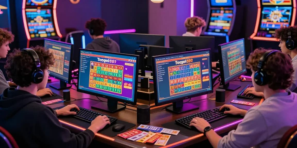 Exciting players engaging with Link Alternatif Togel88 in a vibrant online gambling environment filled with dynamic visuals.