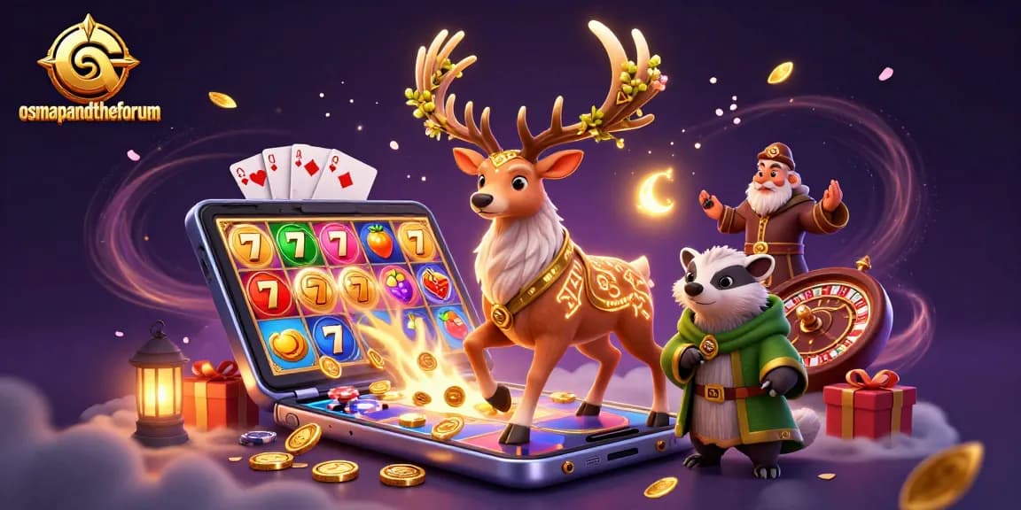 Engage with osmapandtheforum's thrilling slot experience featuring a Celtic druid, symbols, and exciting game elements.