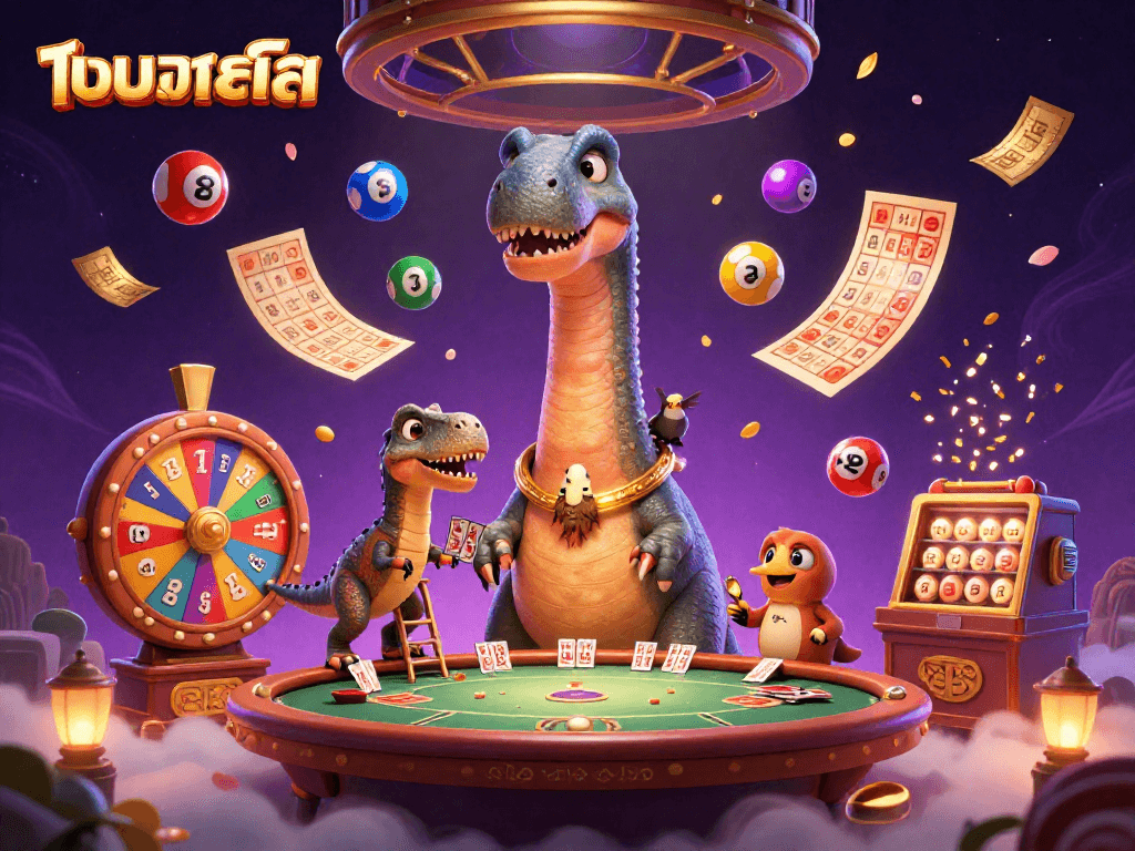 Bet on แทงบอลสด with an artistic display of casino excitement featuring colorful elements.