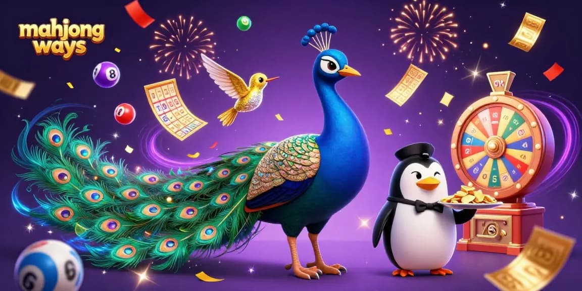 Experience thrilling mahjong ways gameplay amidst a vibrant celebration of casino elements.