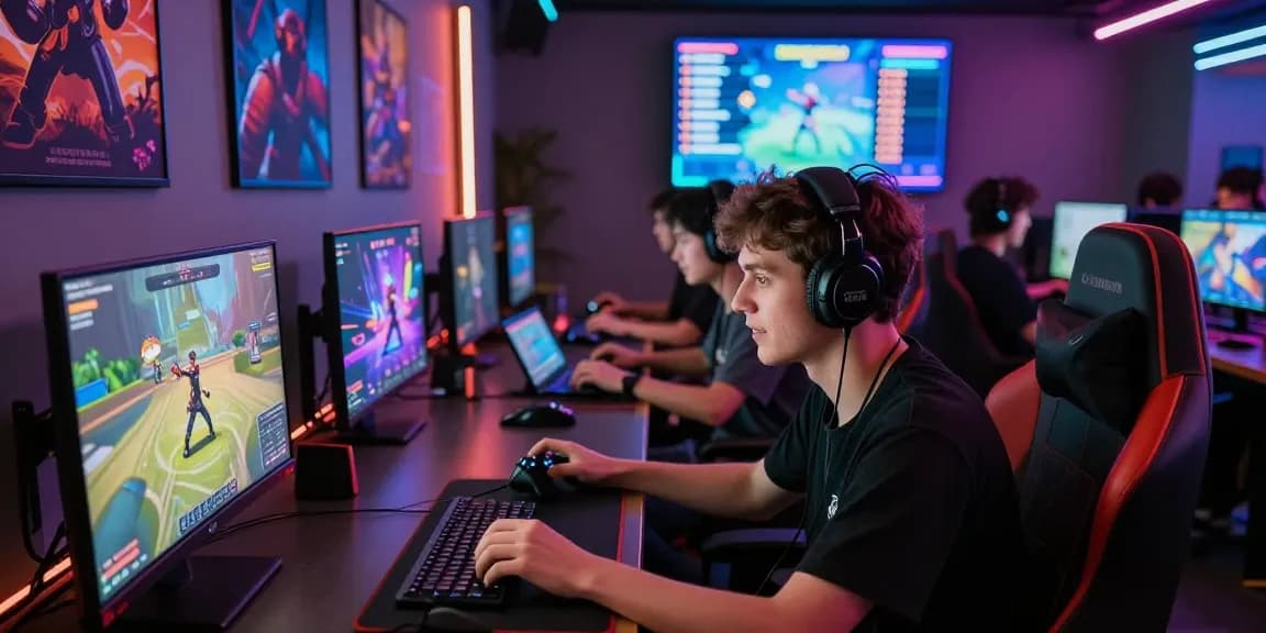 Intense online gaming atmosphere at 78win with diverse players engaged in competition.