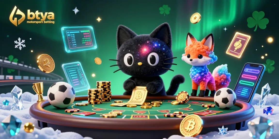 Engage in betya motorsport betting with thrilling action featuring racing-themed elements and vibrant crypto graphics.