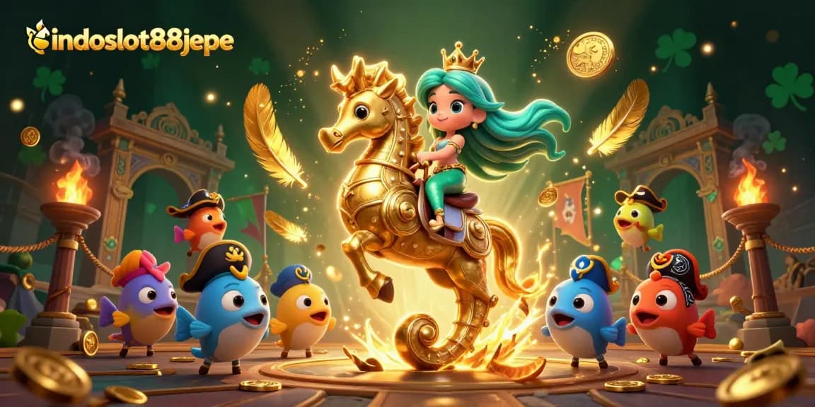 Catch the excitement of indoslot88jepe with a vibrant 3D illustration showcasing casino adventure!