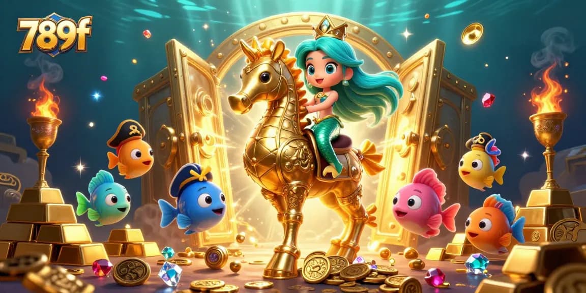 Experience thrilling gameplay at 789f with vibrant illustrations of treasure and adventure.