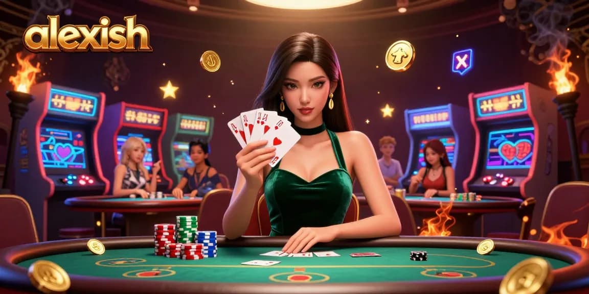 Experience the thrill of poker with alexish in this vibrant casino scene.