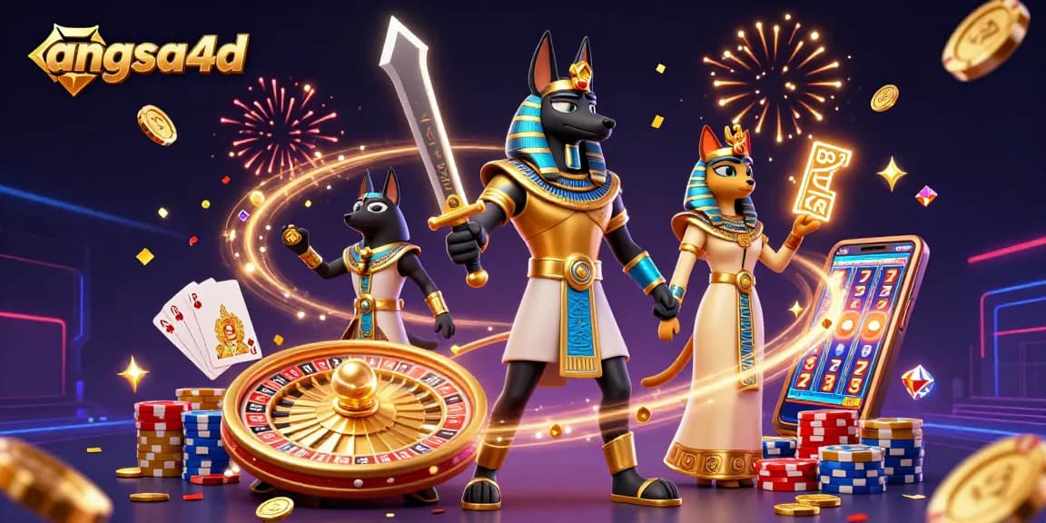 Spin and win with angsa4d in this lush gambling scene featuring royal flush and slot reels.
