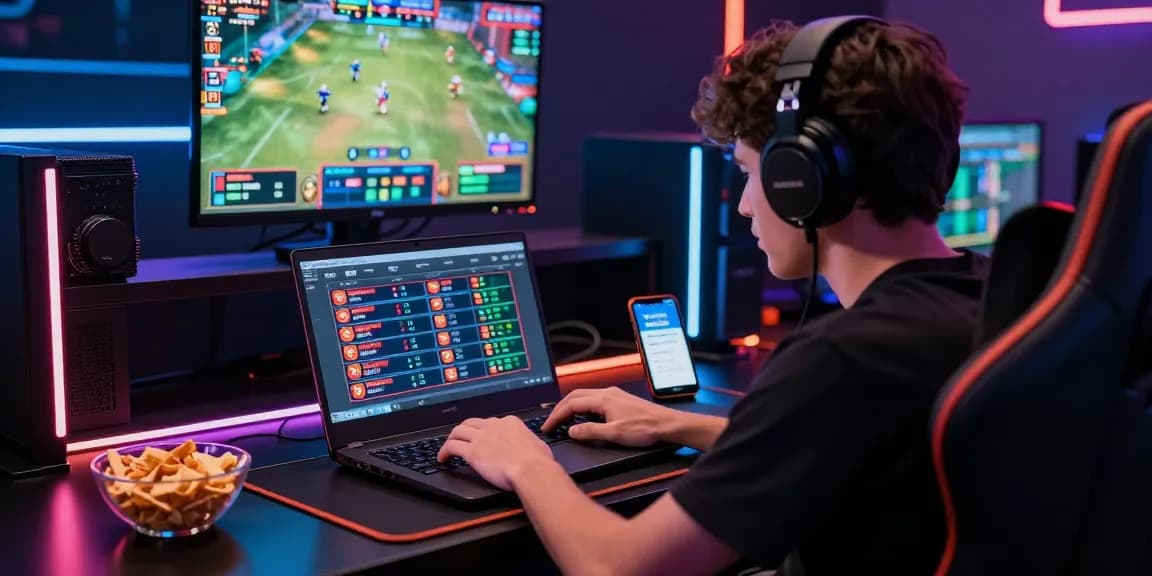Prediksi Bola Malam Ini displayed in a vibrant online gaming setup, highlighting the thrill of sports betting.