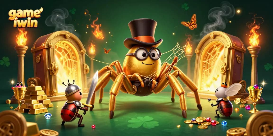 Play game iwin with vibrant casino-themed characters and dynamic treasure elements.