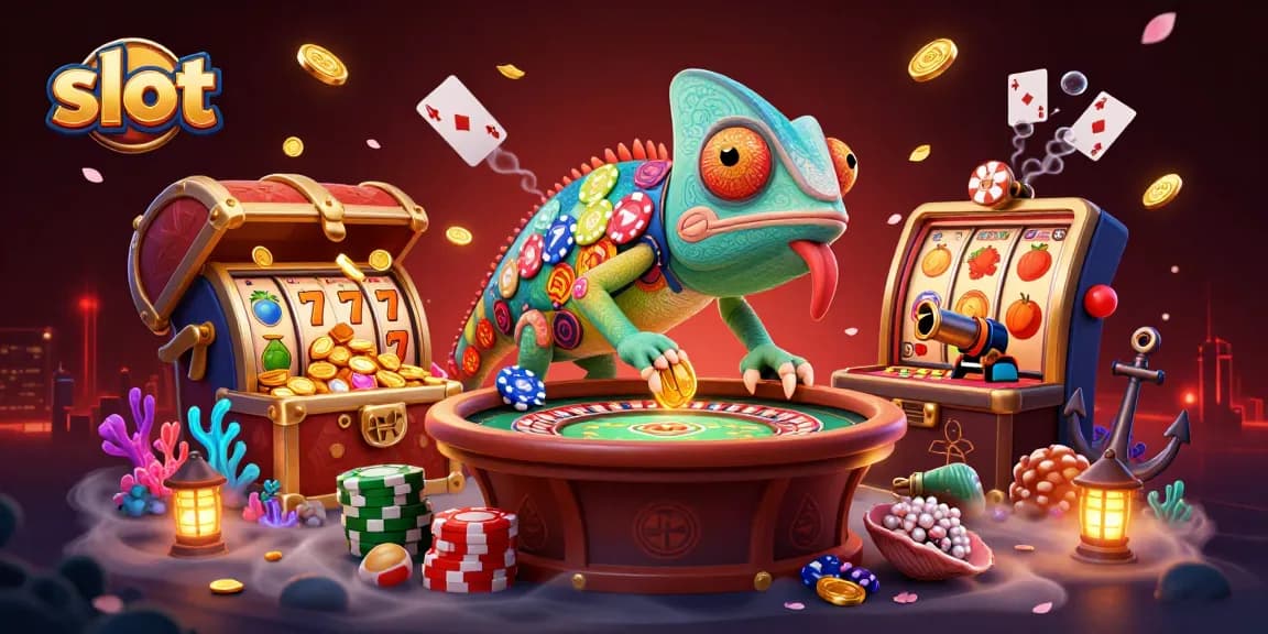 Menangkan jackpot slot dengan karakter chameleon kasino yang menarik perhatian di Wih69.