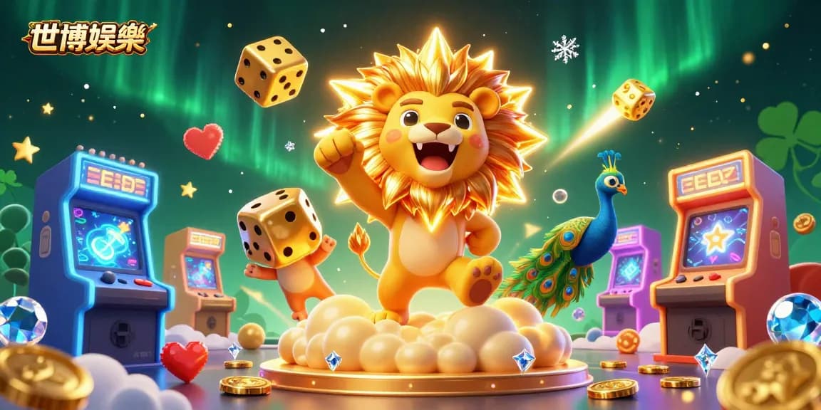 世博娛樂提供多樣賭博遊戲，精緻插畫展示遊戲環境與動感元素。