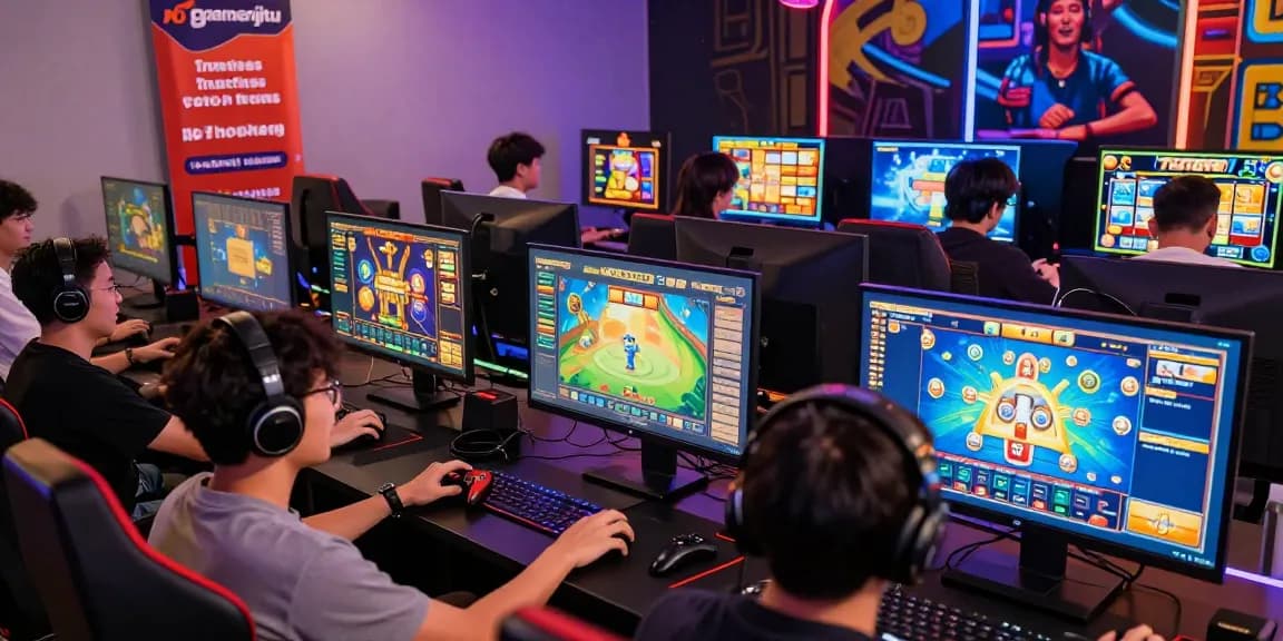 Engaging gaming session at ngamenjitu with players enjoying online slot and lottery games.
