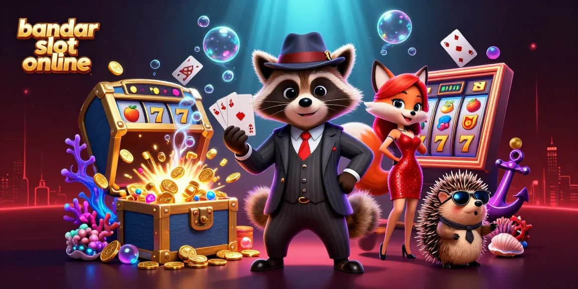 Menangkan hadiah di bandar slot online dengan saya, rakun klimis ini, dan teman-teman!