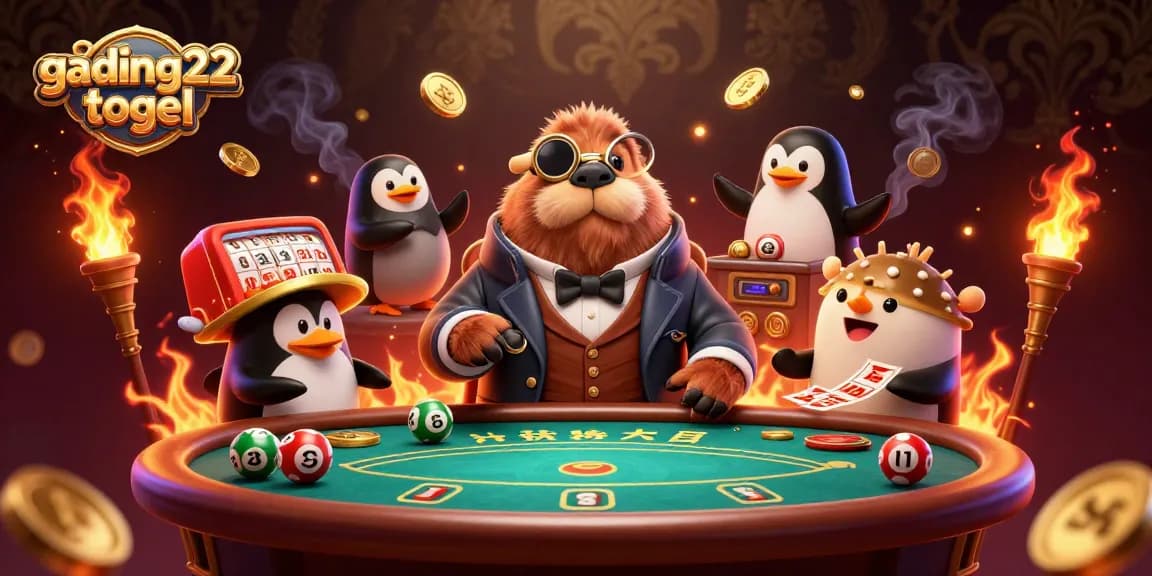 Experience thrill with gading22 togel as a jolly walrus plays underwater lottery in a dynamic scene.