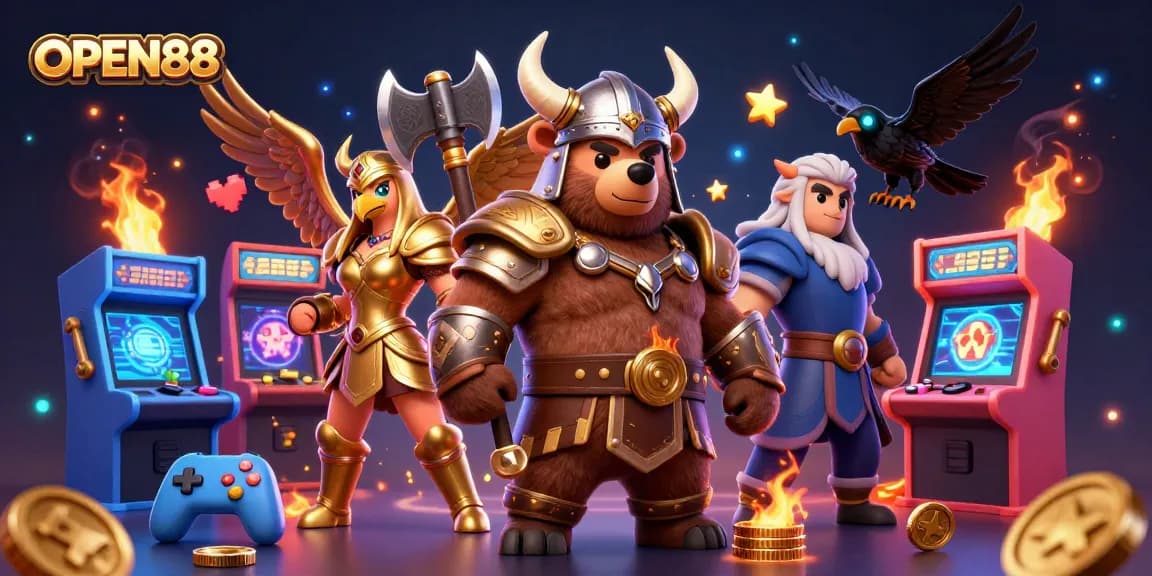 Experience the excitement of OPEN88 with immersive casino games and vibrant 3D graphics.