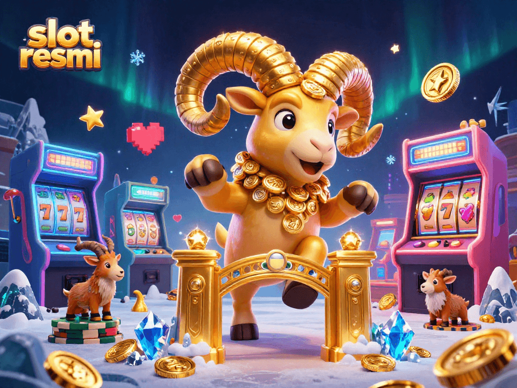 Experience thrilling action with slot resmi in an engaging 3D casino illustration packed with game elements.