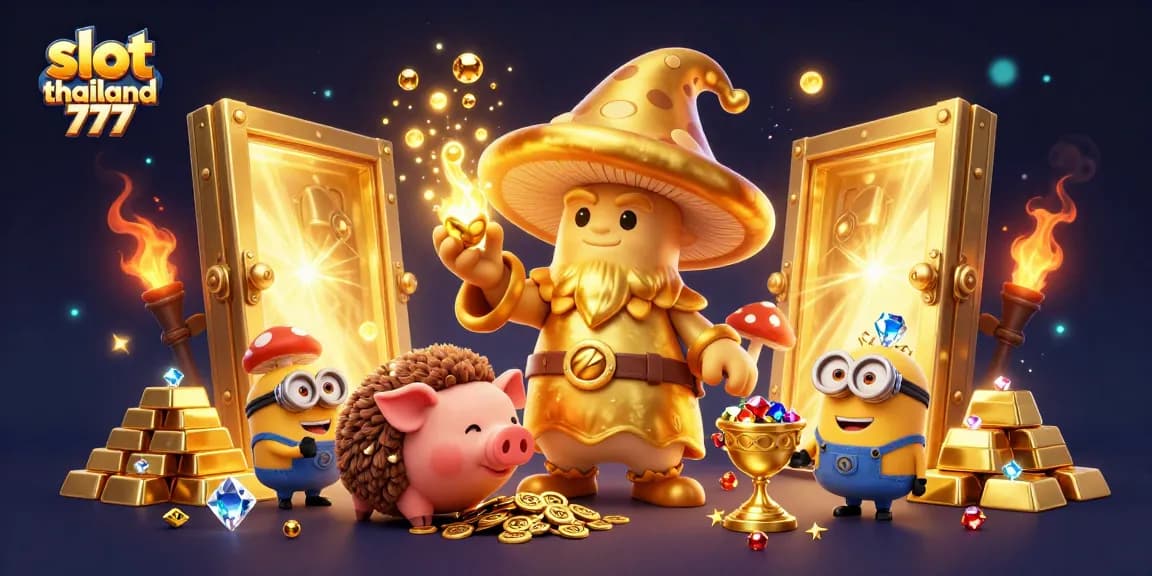 Spin to win at slot thailand 777 with exciting 3D characters and treasures.