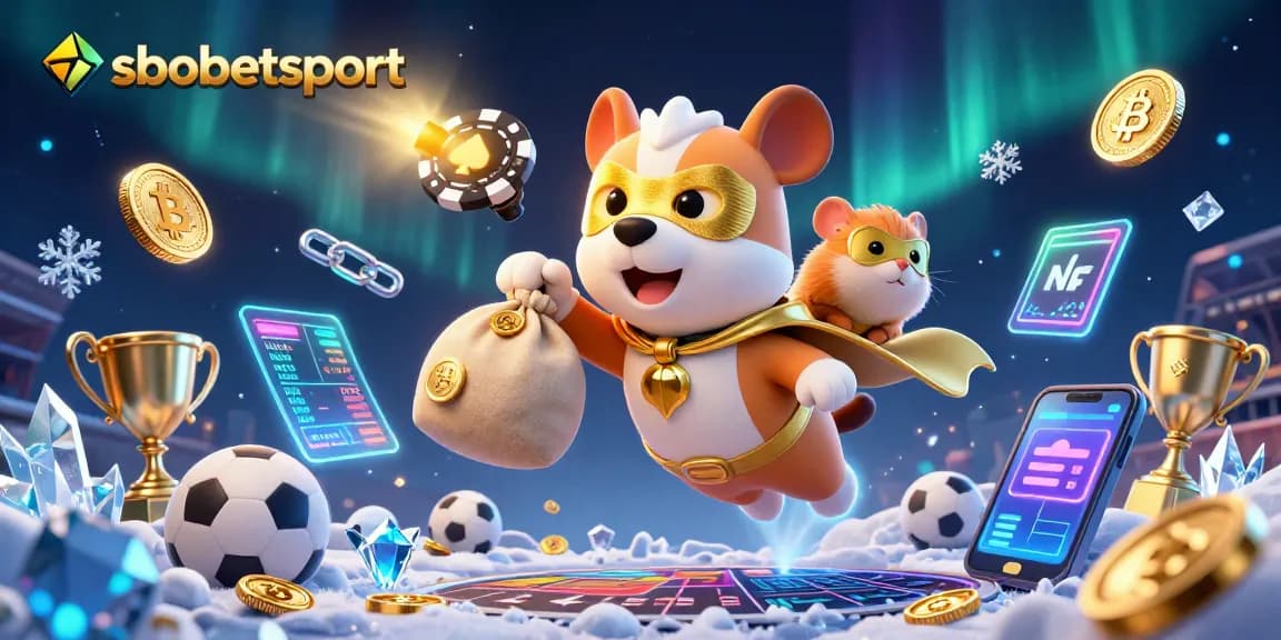 Experience thrilling sports betting action with sbobetsport in a vibrant, dynamic illustration of cartoon superheroes.