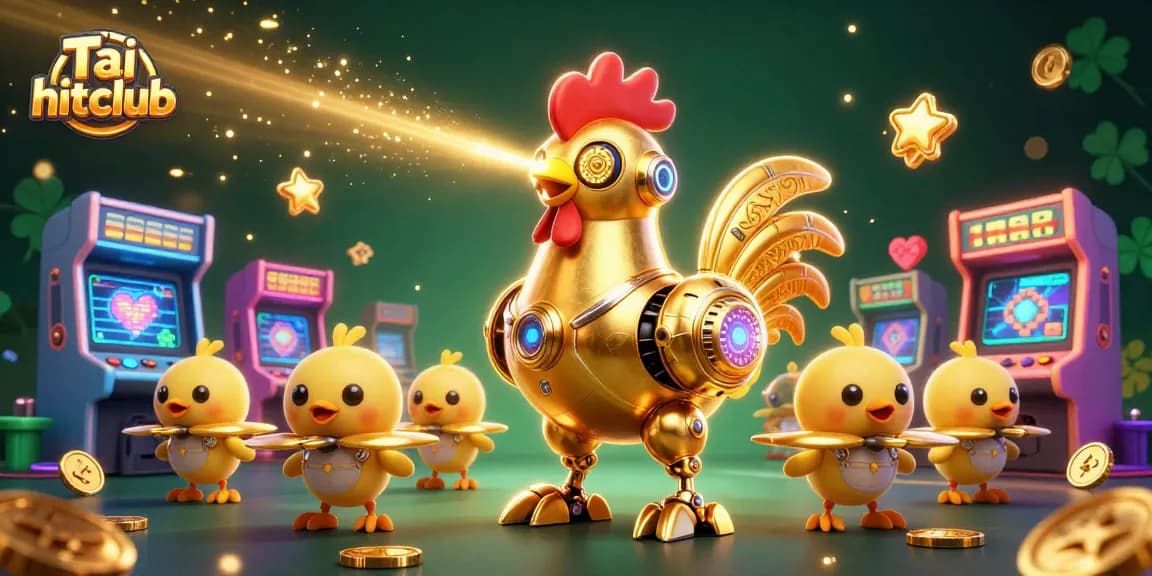 Engage your luck and adventures at Tải hitclub with a vivid casino scene featuring playful characters and vibrant game elements.