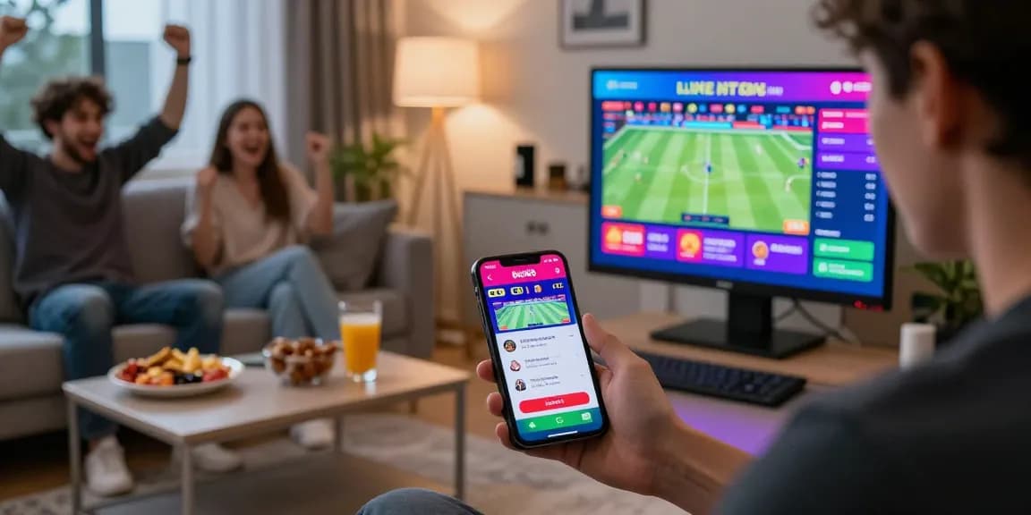 Engaging online gambling scene with link red88 displayed on smartphone, showcasing vibrant betting atmosphere.