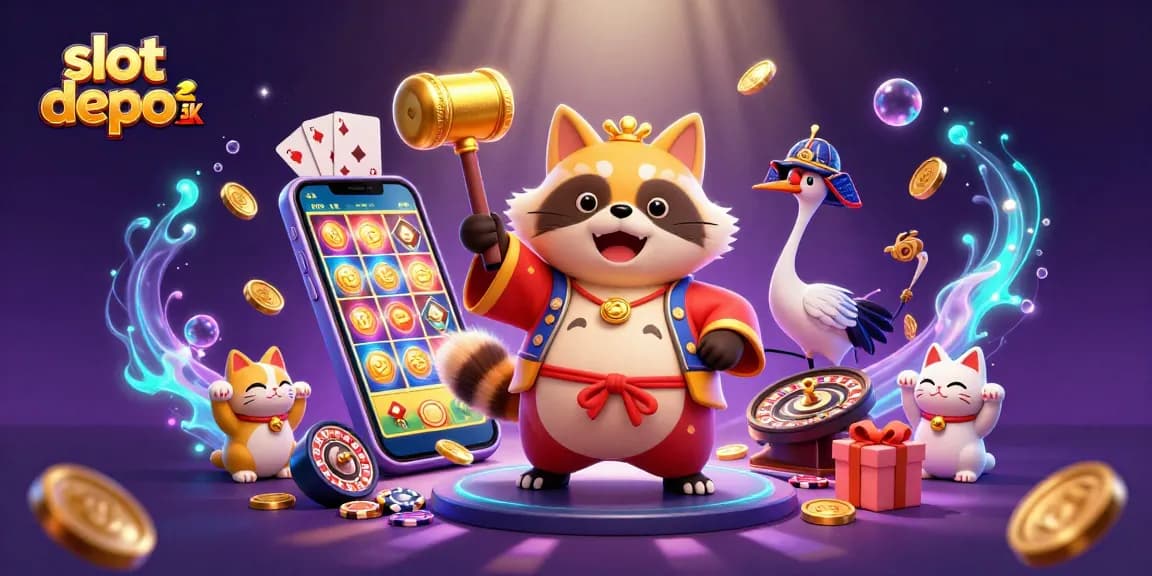 Enjoy thrilling gameplay at slot depo 5k with engaging characters and vibrant casino elements.