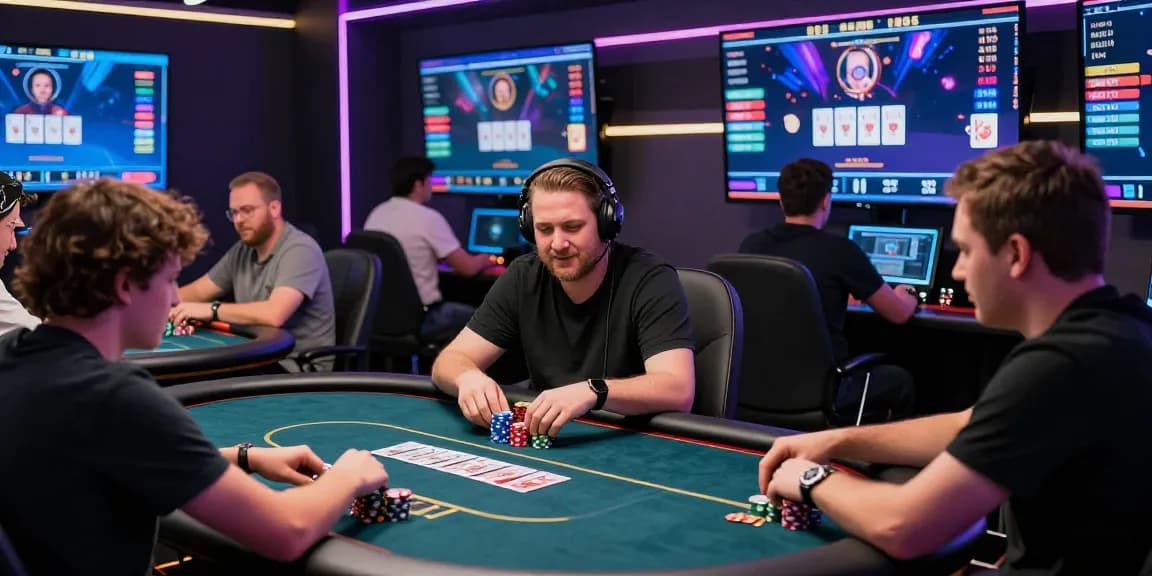 Engaging players in a dewapoker online session, showcasing vibrant virtual poker action.