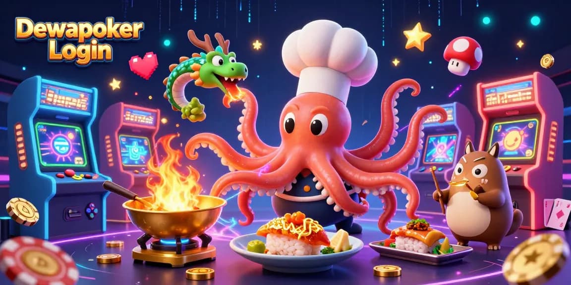 Dewapoker Login offers engaging poker experiences with vibrant 3D casino elements and characters.