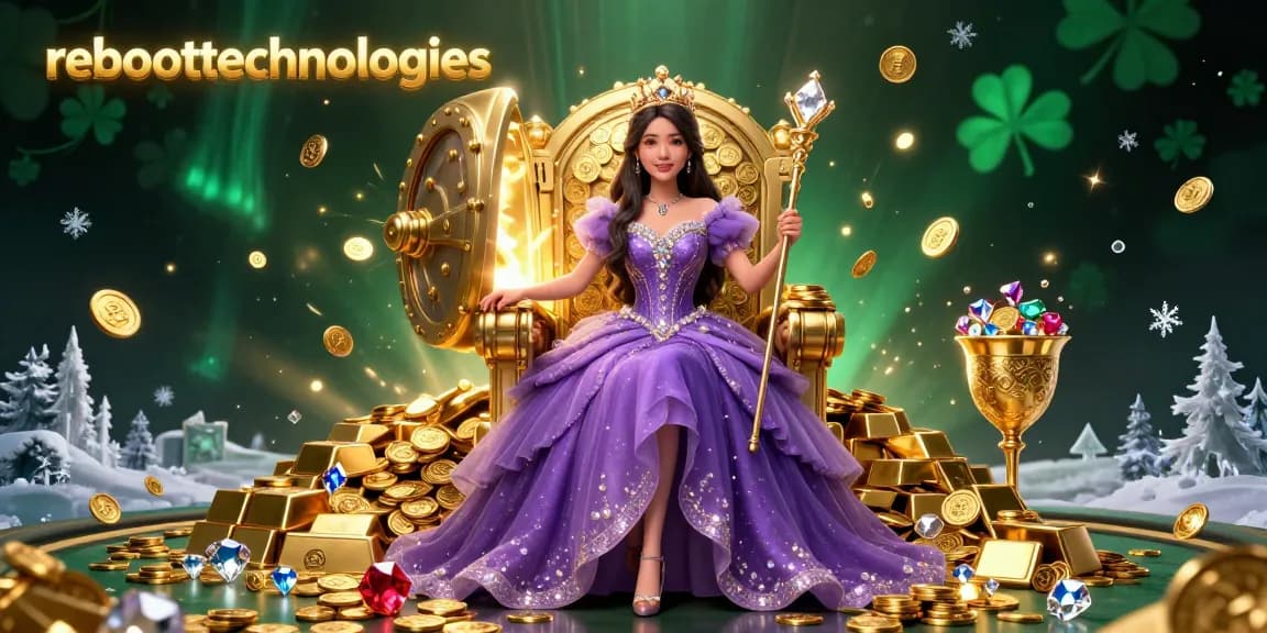 Experience the grandeur of reboottechnologies with this dazzling casino illustration, showcasing riches and vibrant energy.