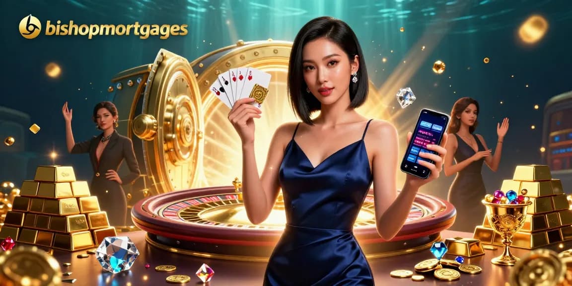 Experience thrilling gambling with bishopmortgages through a stunning 3D casino illustration showcasing luxury and excitement.