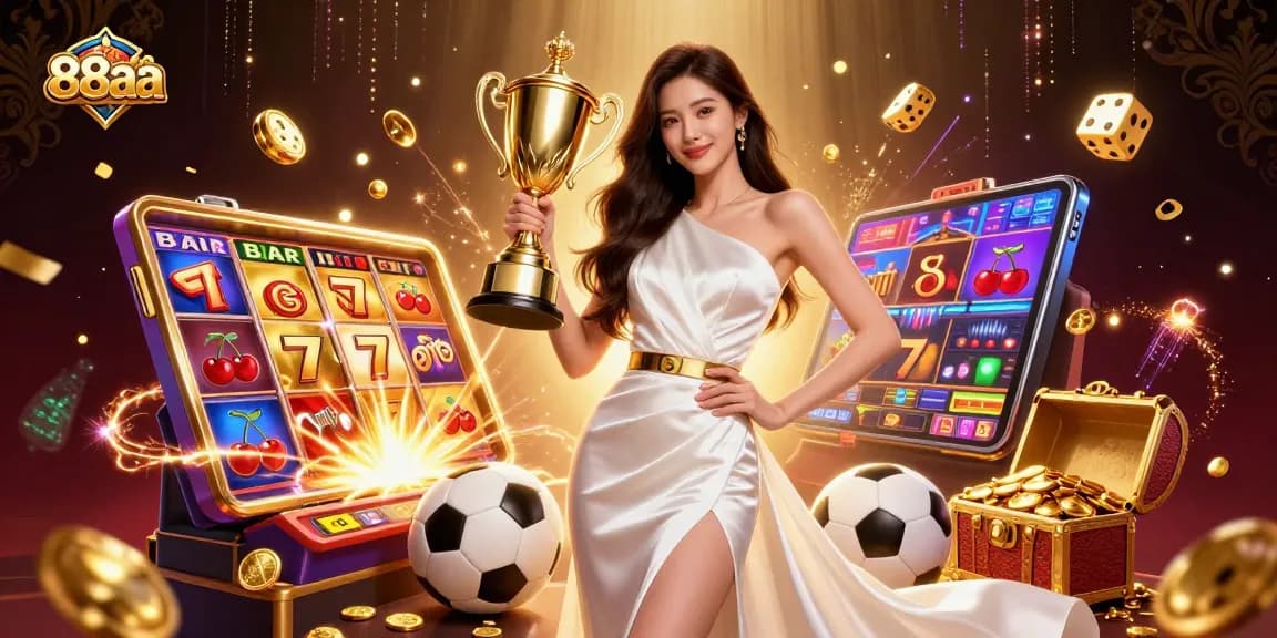 Win exciting prizes with 88aa in a vibrant casino atmosphere, featuring dynamic sports betting elements.
