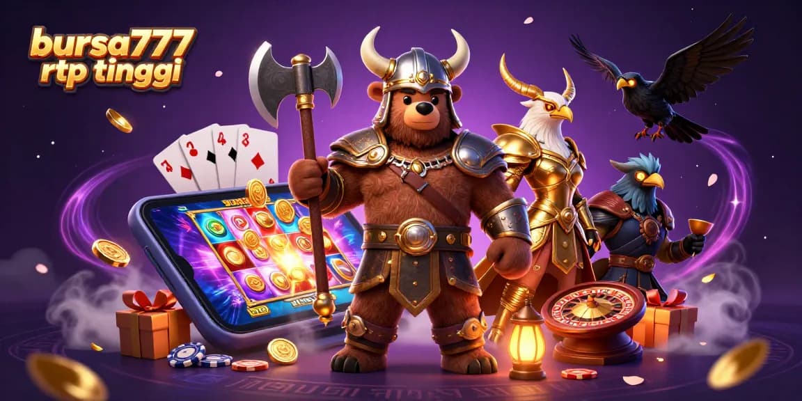 Experience the thrill of bursa777 rtp tinggi with the Viking berserker bear and magical elements in a vibrant scene.