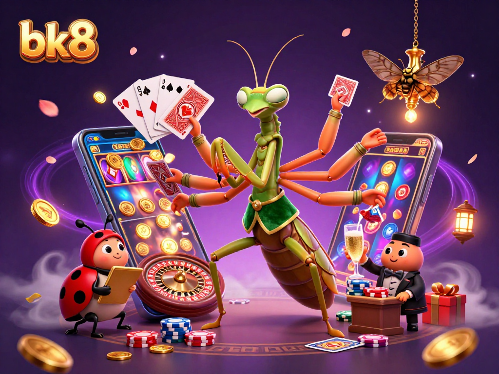 Engage in thrilling games at bk8 while a giant praying mantis dealer shakes up the action!