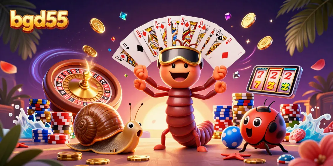 Engage with bgd55 in a vibrant casino scene showcasing excitement, golden coins, and winning moments.