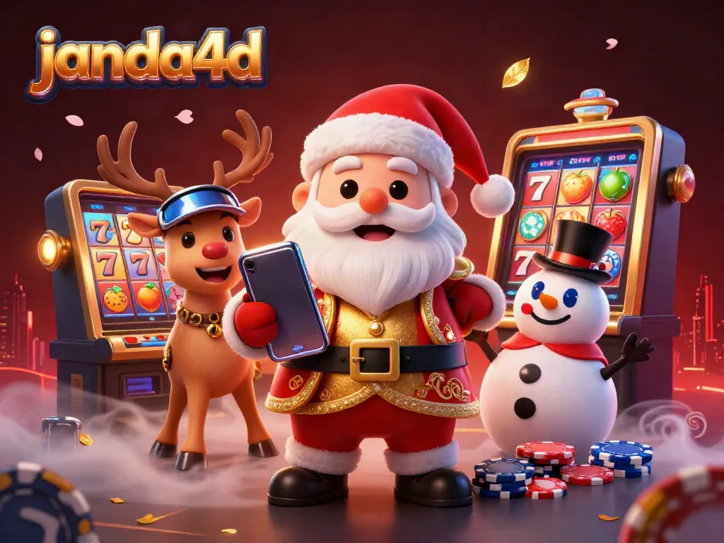 Meriahkan suasana permainan di janda4d dengan Santa, rusa, dan salju, penuh slot dan jackpot.