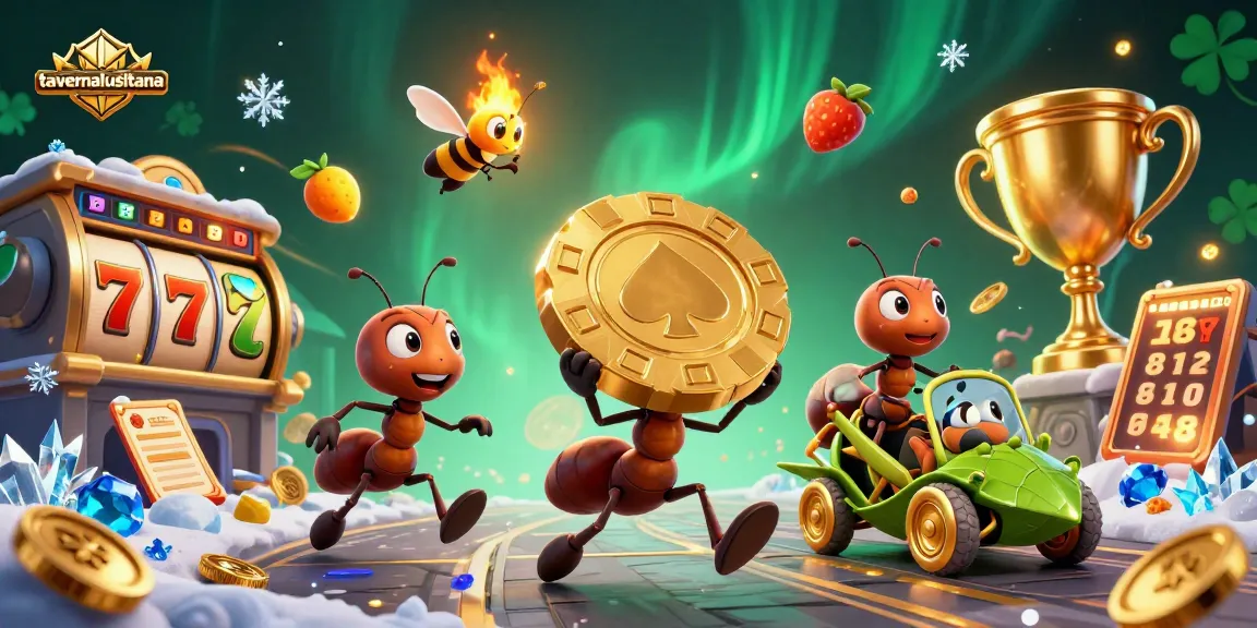 Experience thrilling wins and dynamic slot adventures at tavernalusitana with golden poker chips and vibrant gameplay.