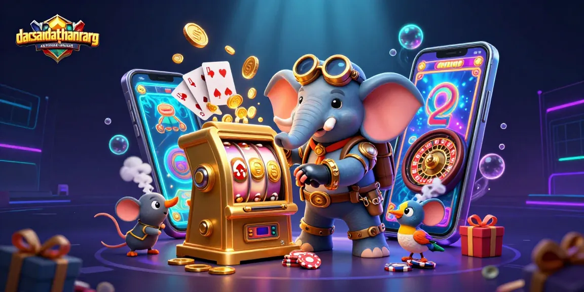 Experience dacsandatphanrang's vibrant 3D casino scene with steampunk characters and dynamic game elements.