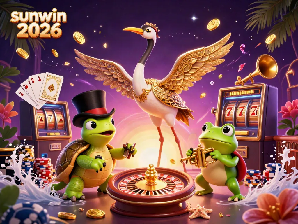 Experience the excitement of sunwin 2026 with vibrant gaming visuals featuring dynamic characters and casino elements.