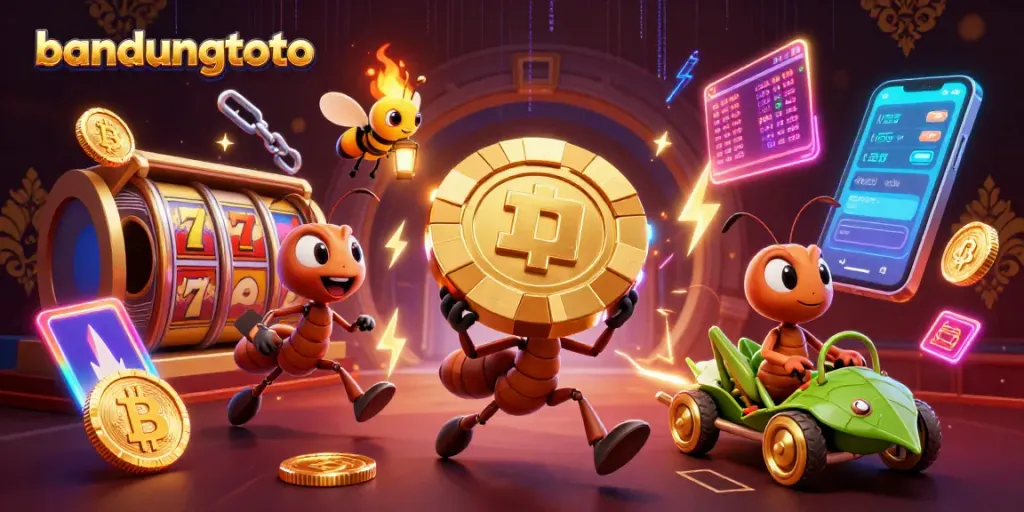 bandungtoto menghidupkan permainan kasino dengan chip poker emas dan elemen slot