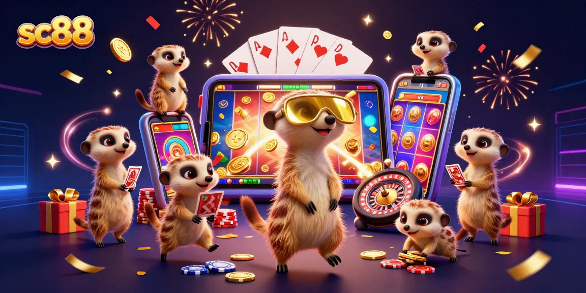 Experience thrilling fun at sc88 with meerkats running a lively casino operation filled with games and excitement.